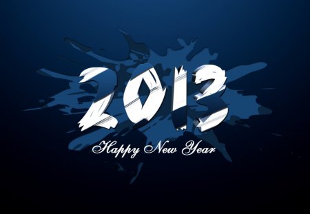 **New Year 2013** - 2013, beauty, paint, new year, holidays, cool, blue, pary