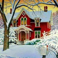 A house in winter