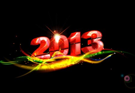 2013 - pretty, happy new year, beautiful, lovely, colorful, 2013, holiday, new year, nice