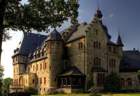 The majestic castle in Germany - germany, tree, castle, majestic