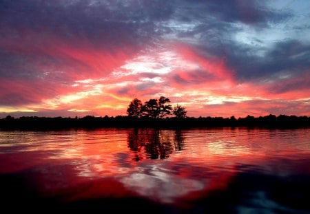 Stunning sunset - sky, stunning, water, sunset