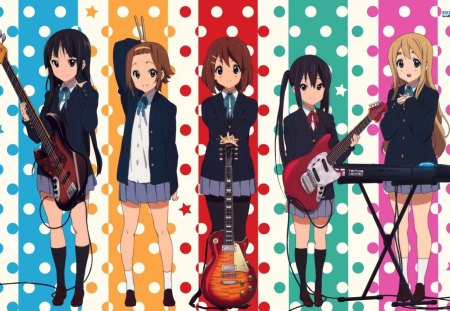 Let The Show Begin! - k-on, girls, piano, music, anime, guitars, band