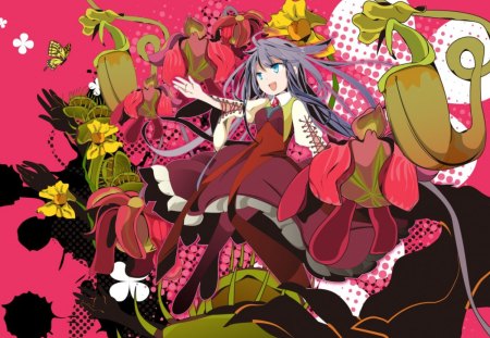 Welcome To My World! - plants, flowers, anime, girl, colorful