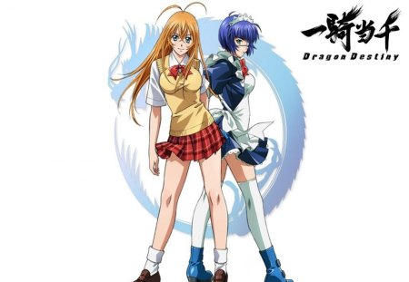 ikkitousen - manga, anime, shimei ryomou, maid, school girl, sonsaku hakufu