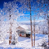 Lovely winter day in the mountain