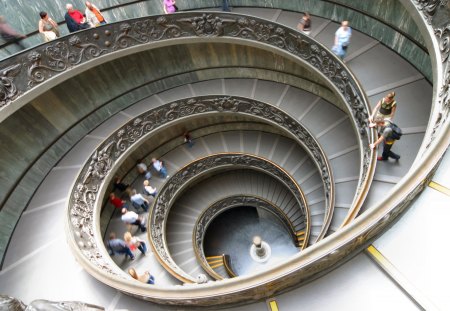 Musei Vaticani - staircase, vatican, arhitecture, museum