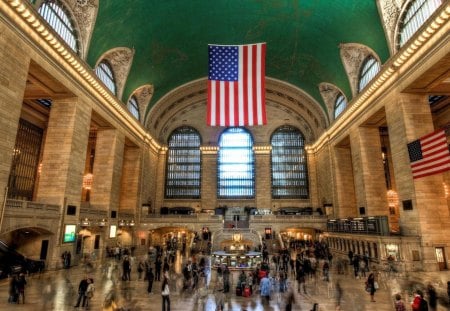 movement in grand central station in nyc - movement, grand, people, station