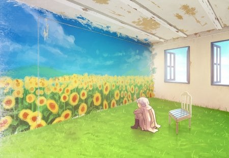 Russia Sunflowers - life inside of a room, sunflowers, cant think of a fourth, creative