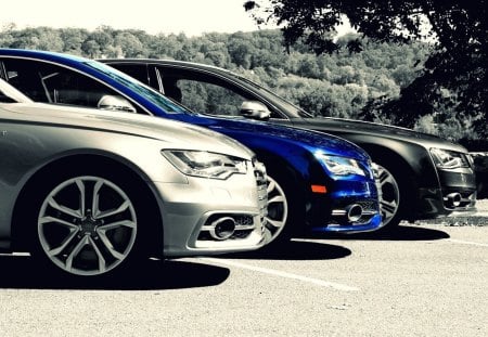 audi a4 - cars, audi, road, a4