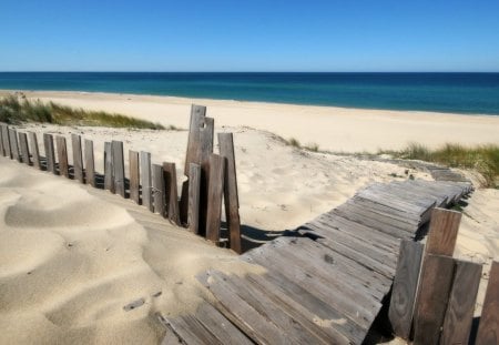 deserted beach - deserted, oceans, sand, beach