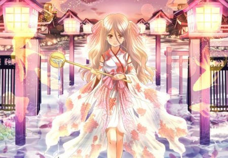 Gold Fish Princess - hot, magic, anime girl, exquisite, lady, adorable, long hair, divine, floral, beautiful, animal, sweet, gold fish, dress, beauty, woman, women, brown eyes, female, water, fantasy, brown hair, angelic, gorgeous, pretty, anime, amour, cute, maiden, love, girl, magical, gown, lovely, precious, kawaii, sublime, fish, blossom, flowers, adore, flower