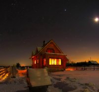 Starry winter night