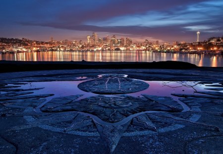 Seattle - clouds, oceans, beautiful, seattle, washington, architecture, usa, nature, lights, skyscrapers, builidings, sky