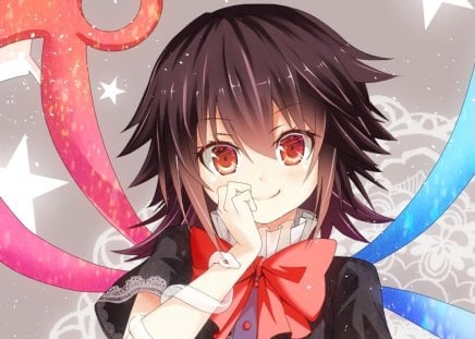 Touhou - anime, ribbon, touhou, short hair