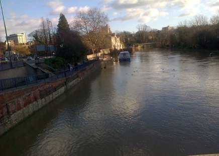 the river at maidstone - maidtone, at, tee, river