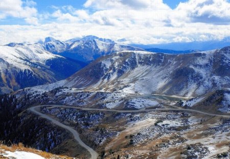 Road in Mountains - road, picture, mountains, cool