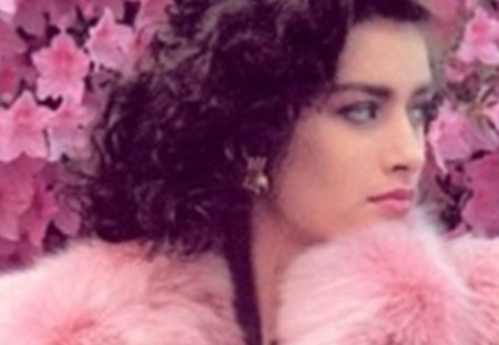 pink fur - pink, model, beautiful, fur, fashion