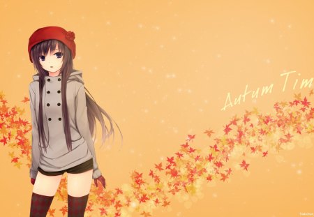 Rika Shiramine - girl, anime, rika shiramine, autum