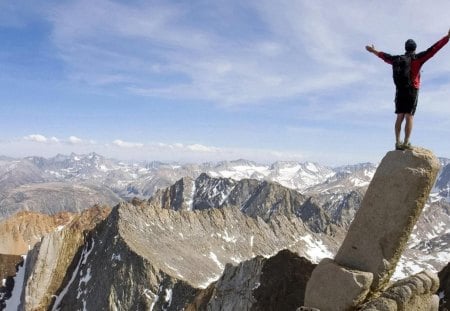 oh what a glorious feeling - mountains, peaks, rocks, climber