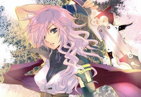 Save It! - warrior, pink hair, video games, lightning, final fantasy 13, heroine