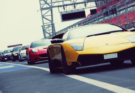 lamborghini - speed, road, car, lamborghini