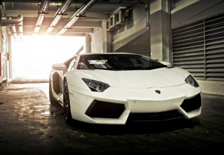 lamborghini aventador - car, lamborghini, aventador, speed