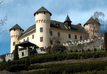 Castle Tentschach, Klagenfurt in Austria. - Tower, Tentschach, Medieval, Austria, Castle, Klagenfurt