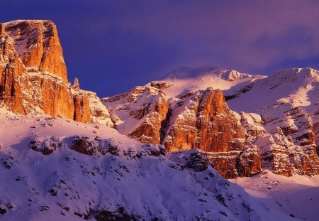 mountains - mountains, nature, cool, snow