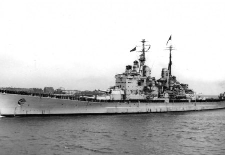 HMS VANGUARD  BATTLESHIP - t, a, l, b