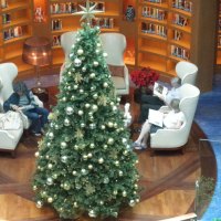 Library Christmas tree on a cruise ship