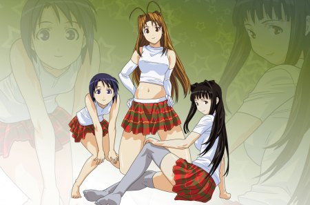 anime - anime, three, girls, sexy