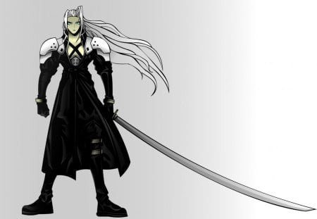 sephiroth - sephiroth, sword, war, anime