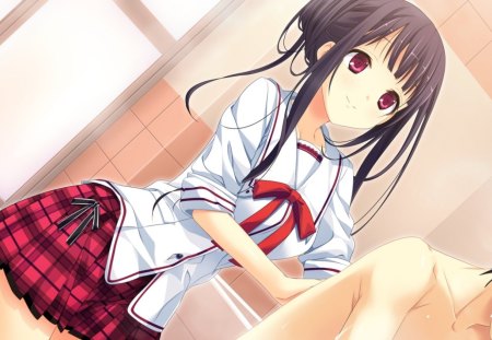 The Masseuse - pretty, anime, Masseuse, black hair, girl, cute