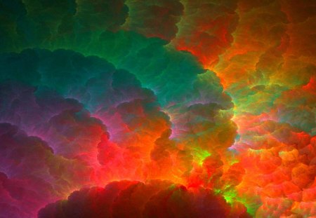 Rainbow Lava - artistic, abstract, colors, apophysis