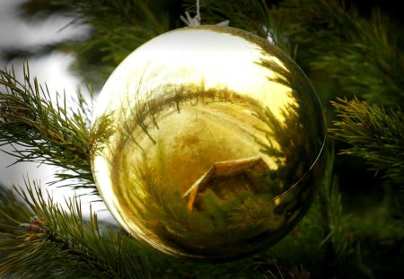 HOLIDAY DECORATION - holiday, leaves, green, ball