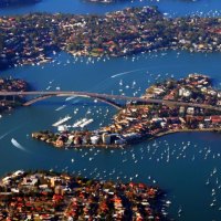 panorama of gladesville bridge in sydney