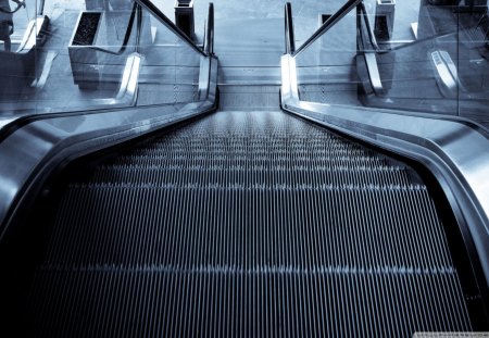 Going Up, Or Down? - escalators, going down, escalator, going up