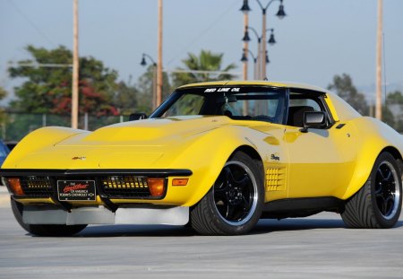 Yellow Corvette - z06, chevrolet, zr1, corvette