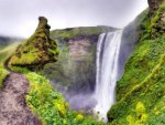 spectacular mountain waterfalls hdr