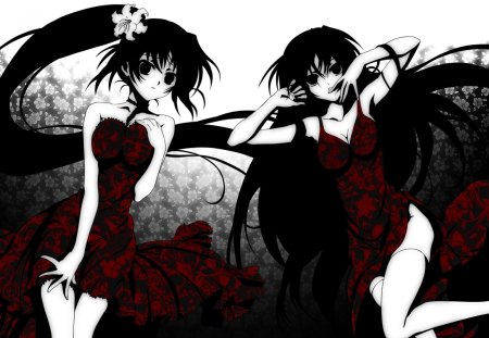 Twins of Death - red dresses, dresses, cant think of a fourth