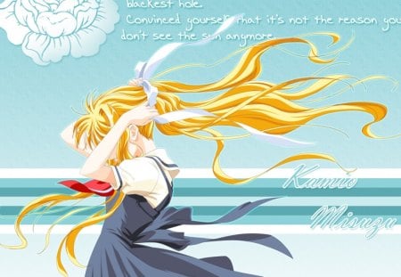 Misuzu Kamio - anime, air, blonde, lovely, long hair, misuzu