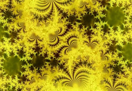 sunlight fractal - fractals, yellow