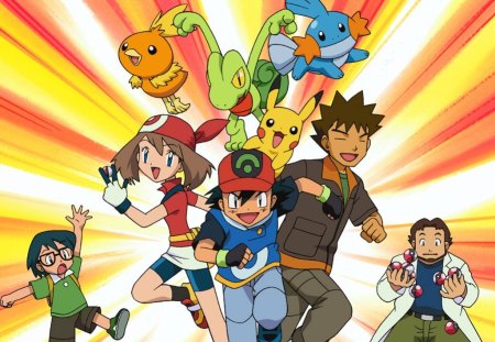 Pokemon Trainers - running, trainers, ash