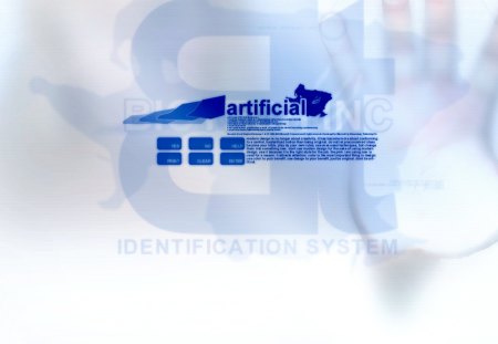 Artificial ID System - Blue - artificial, hand, id system