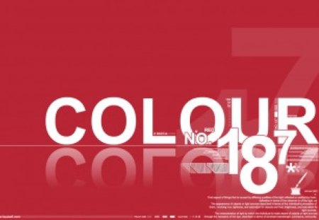 Colour No. 187 - colour no 187, red