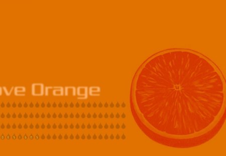 I Love Orange - abstract, art, orange