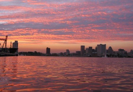 Sunset - nature, water, sunset