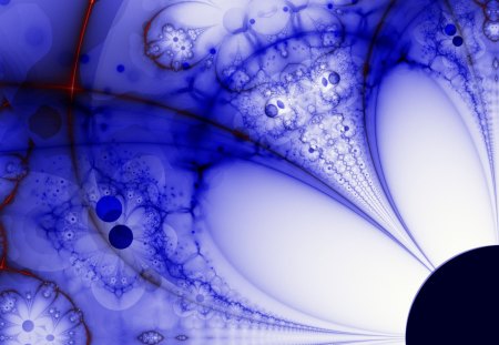 Abstract Floral - flowers, abstract, purple, blue, floral, violet, fractal