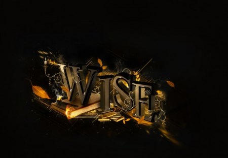 WISE! - word, nice, smart, black, abstract, cool, dark, 3d, typo, wise