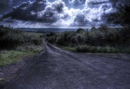 Memory Lane - clouds, lane, road, memory, way